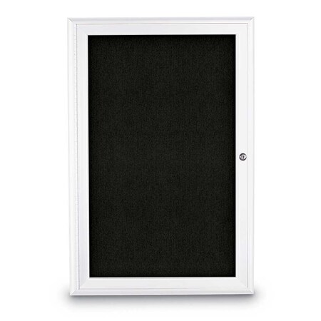 United Visual Products Sliding Door Indoor Enclosed Corkboard, 9 UV9029ACSH-GOLD-PUMICE